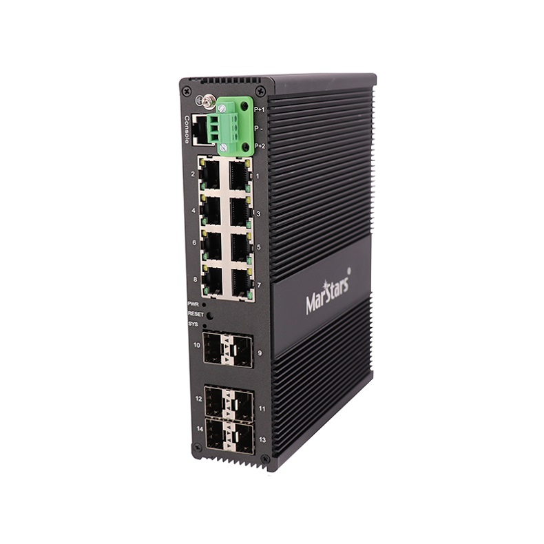 Gigabit 4FX + 8-port Industrial Switch